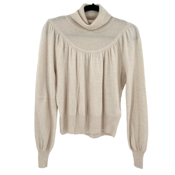 Madewell Shirred Ballon Sleeve Turtleneck Sweater MB991 - Picture 3 of 11